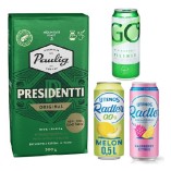 Кофе молотый, 3 банки безалкогольного пива